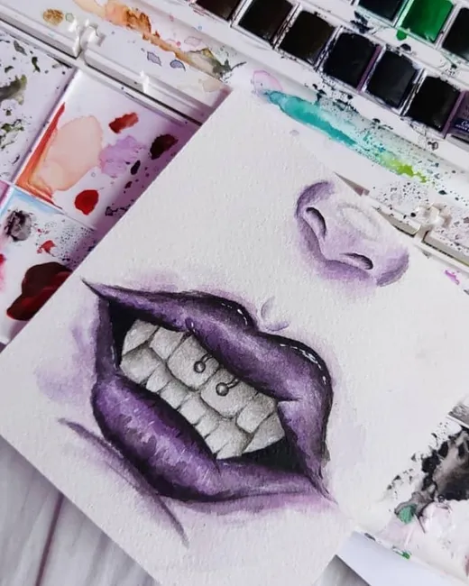 Hey humans! My first post is just a lil experiment with painting mouths as I get back into watercolour!


